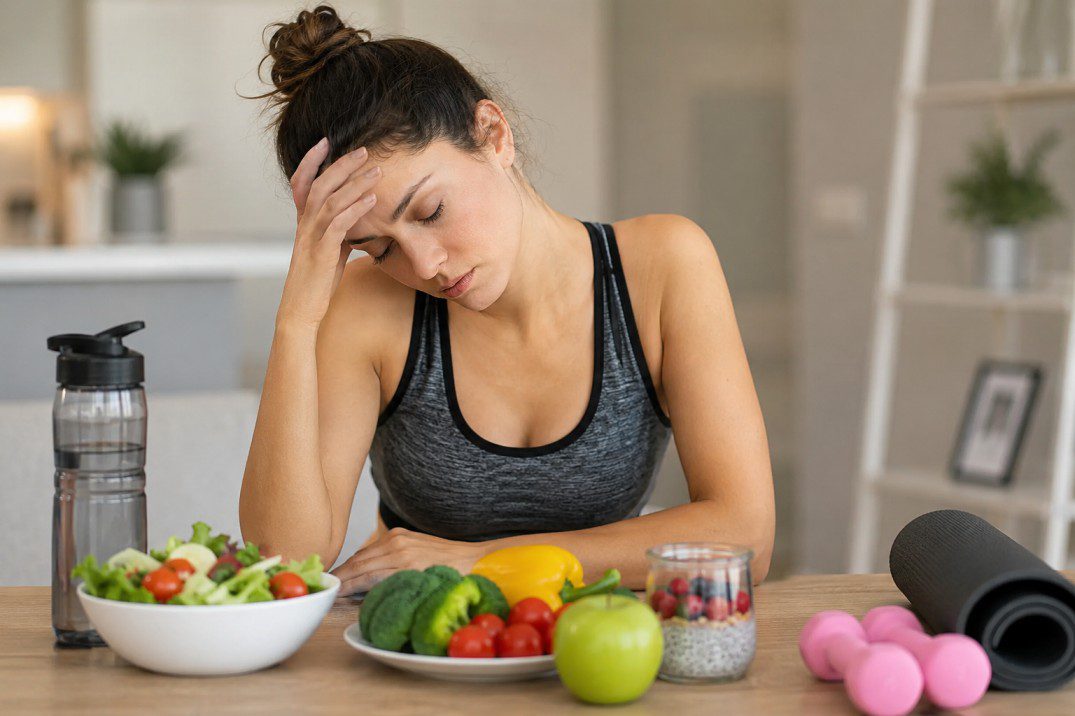 Female fatigue despite healthy lifestyle affecting active woman after exercise in Perth