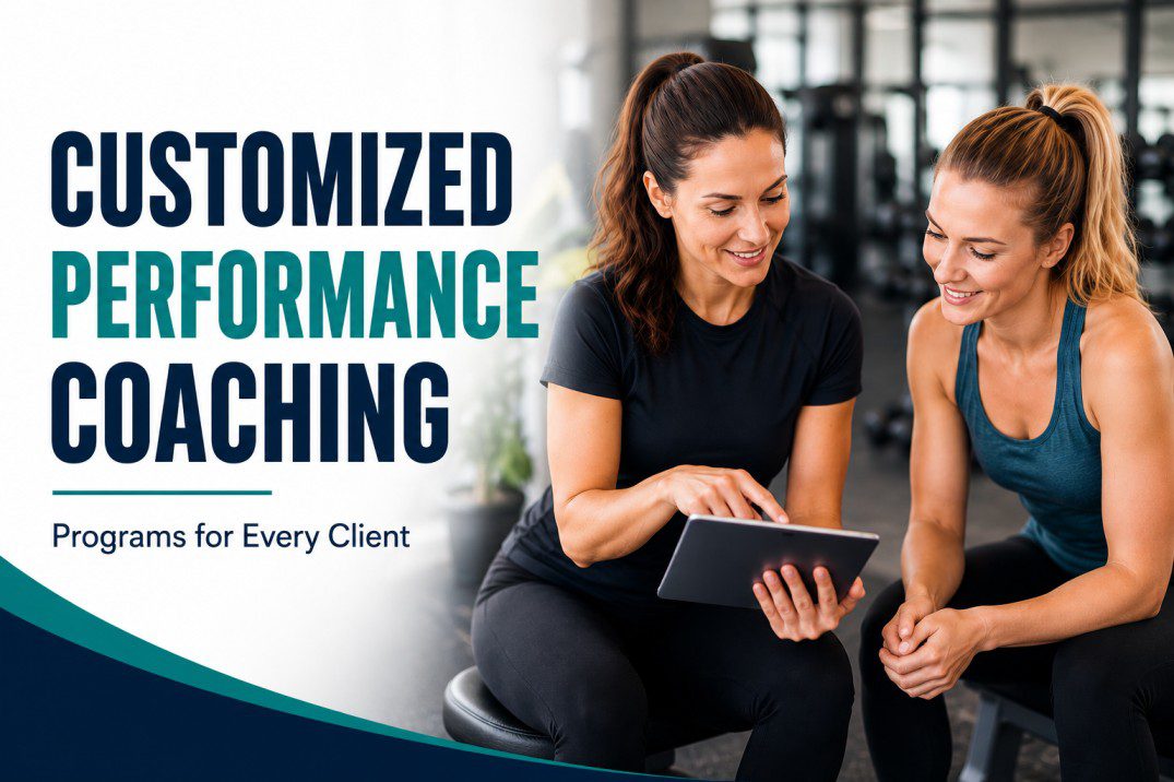 Customized performance coaching consultation with a female fitness coach creating personalized training programs for a client in Perth.